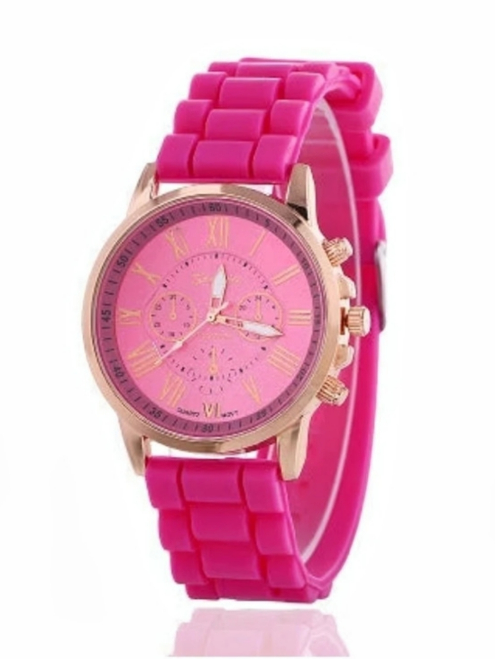 NWOT Geneva Pink Chronograph Watch.